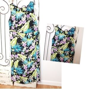 R&K faux wrap long sleeveless dress size 16
